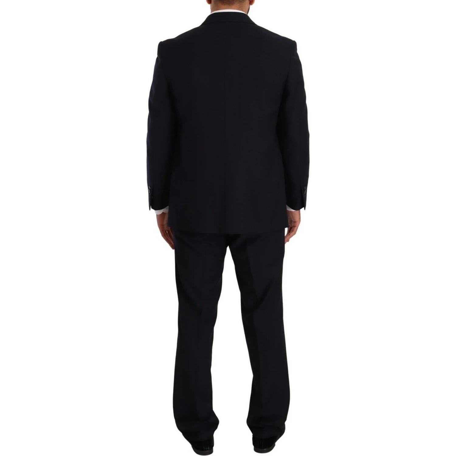 Blue Polyester Single Breasted Formal Suit