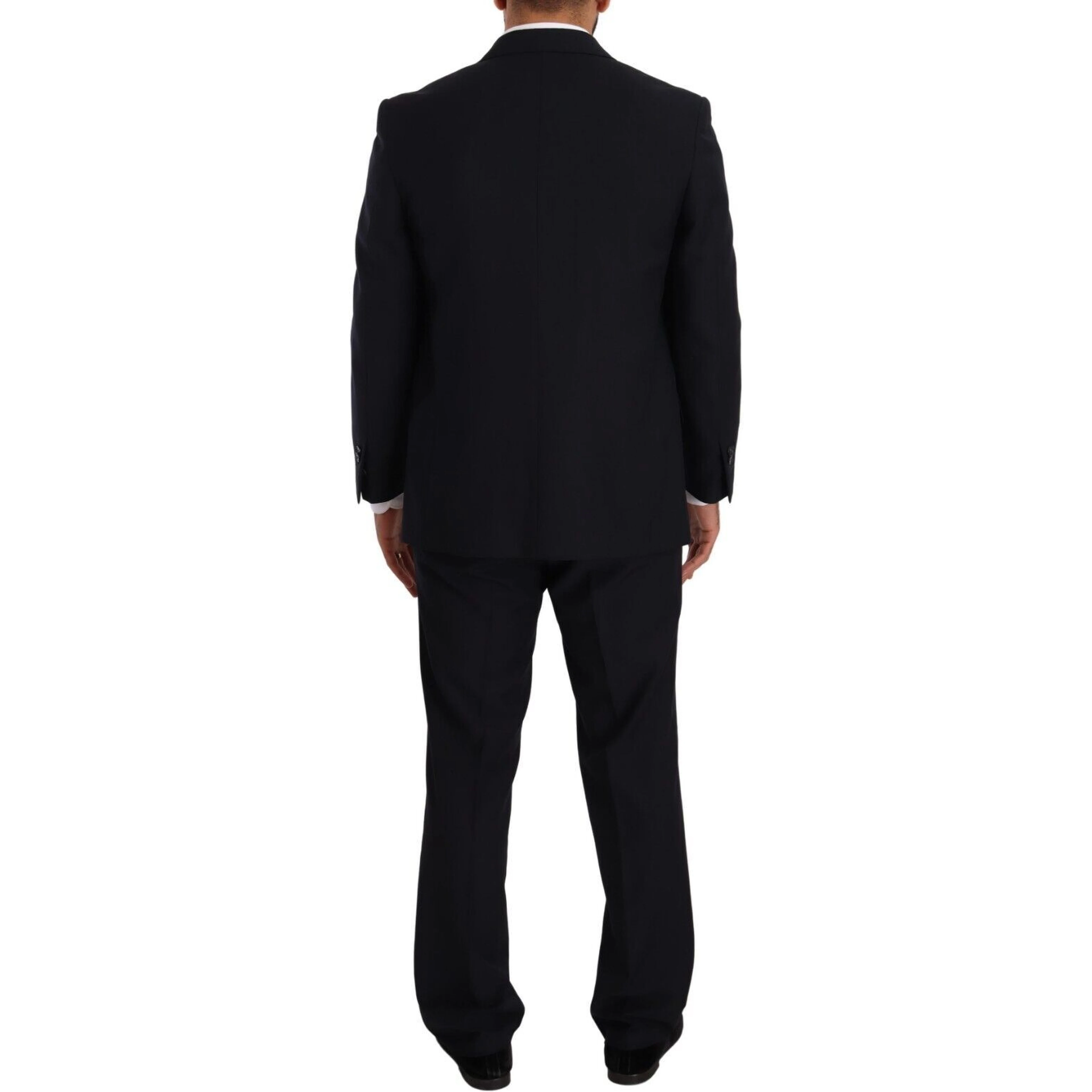 Blue Polyester Single Breasted Formal Suit