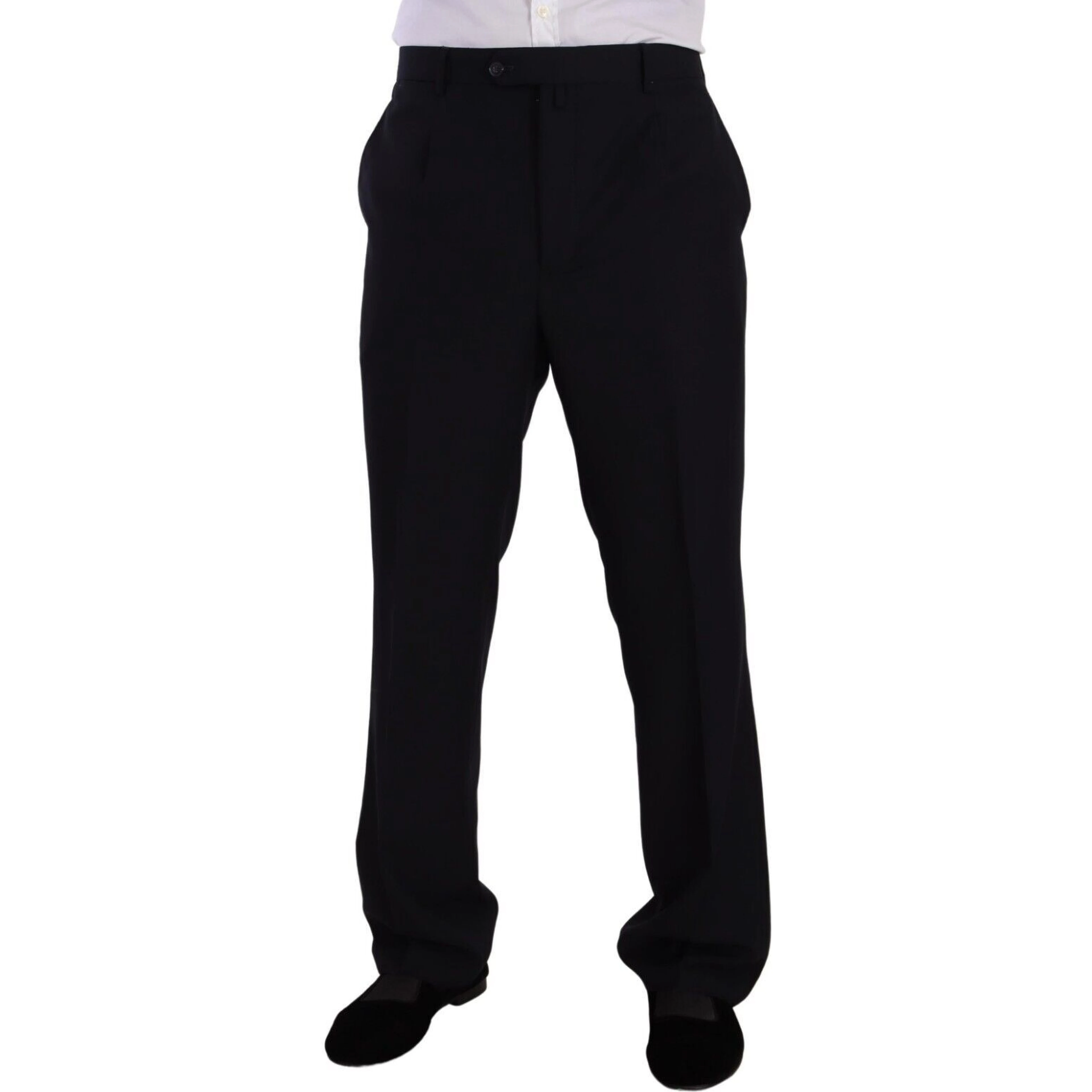 Blue Polyester Single Breasted Formal Suit