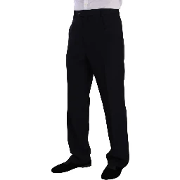 Blue Polyester Single Breasted Formal Suit