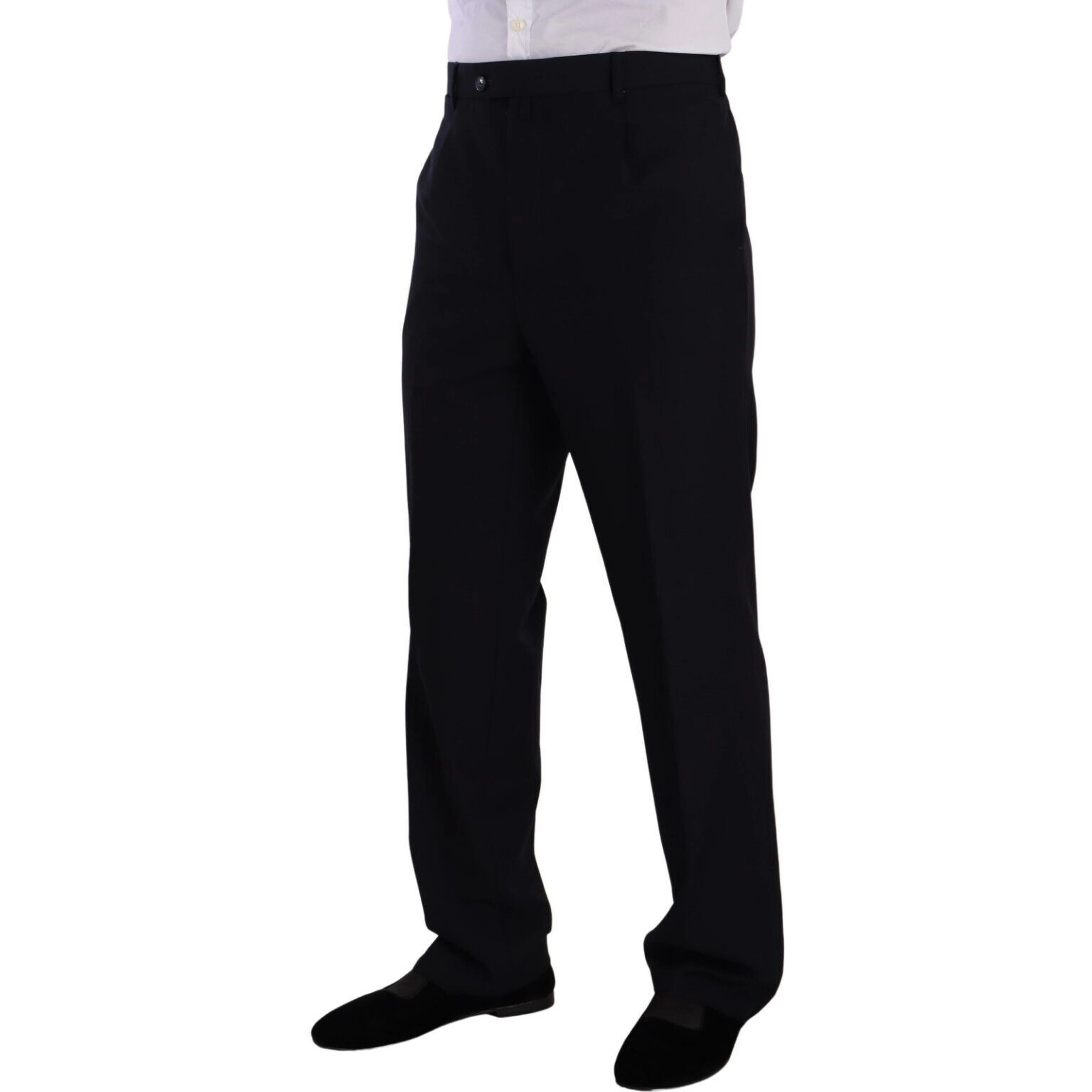 Blue Polyester Single Breasted Formal Suit