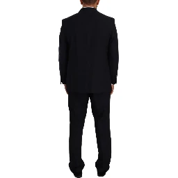 Blue Polyester Single Breasted Formal Suit