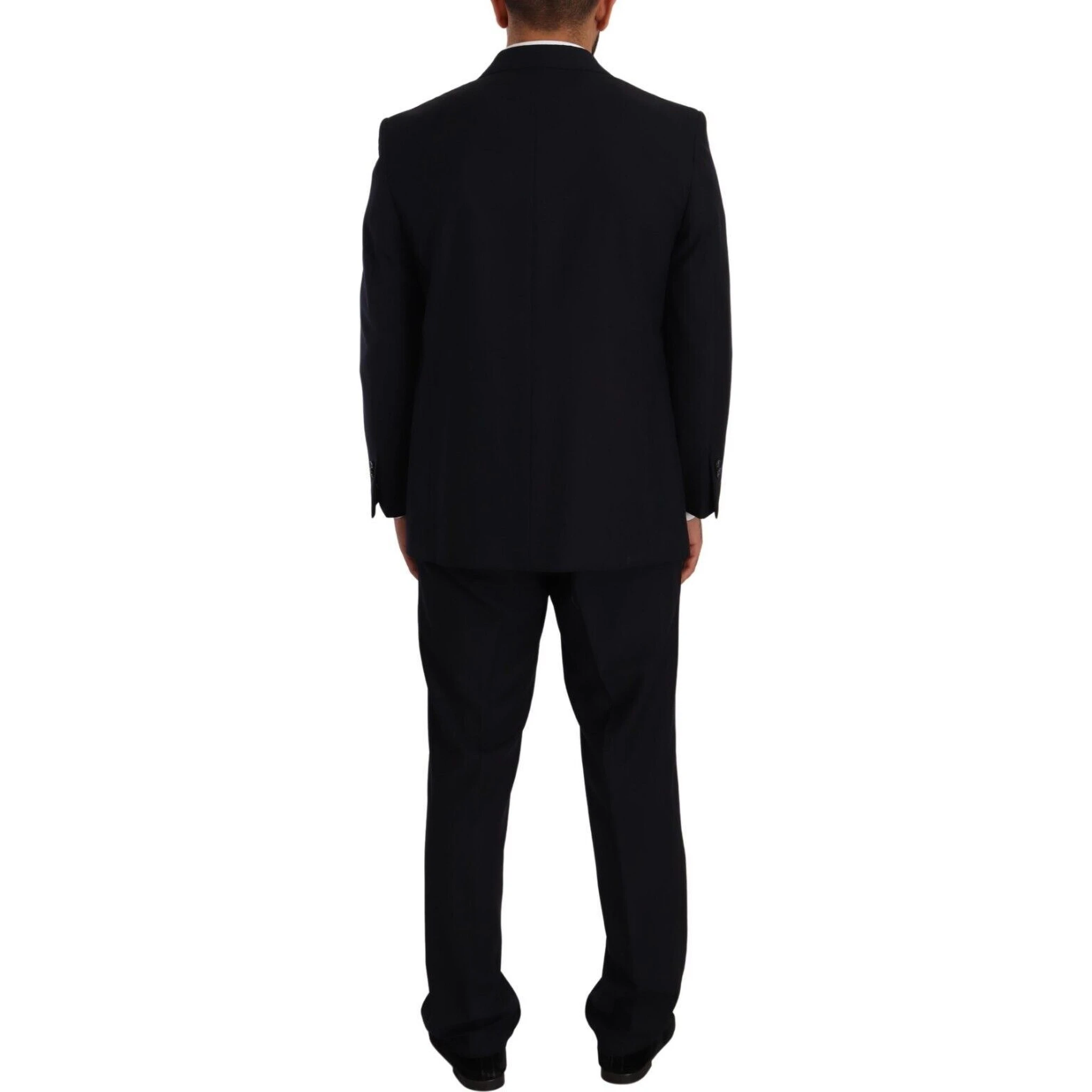Blue Polyester Single Breasted Formal Suit