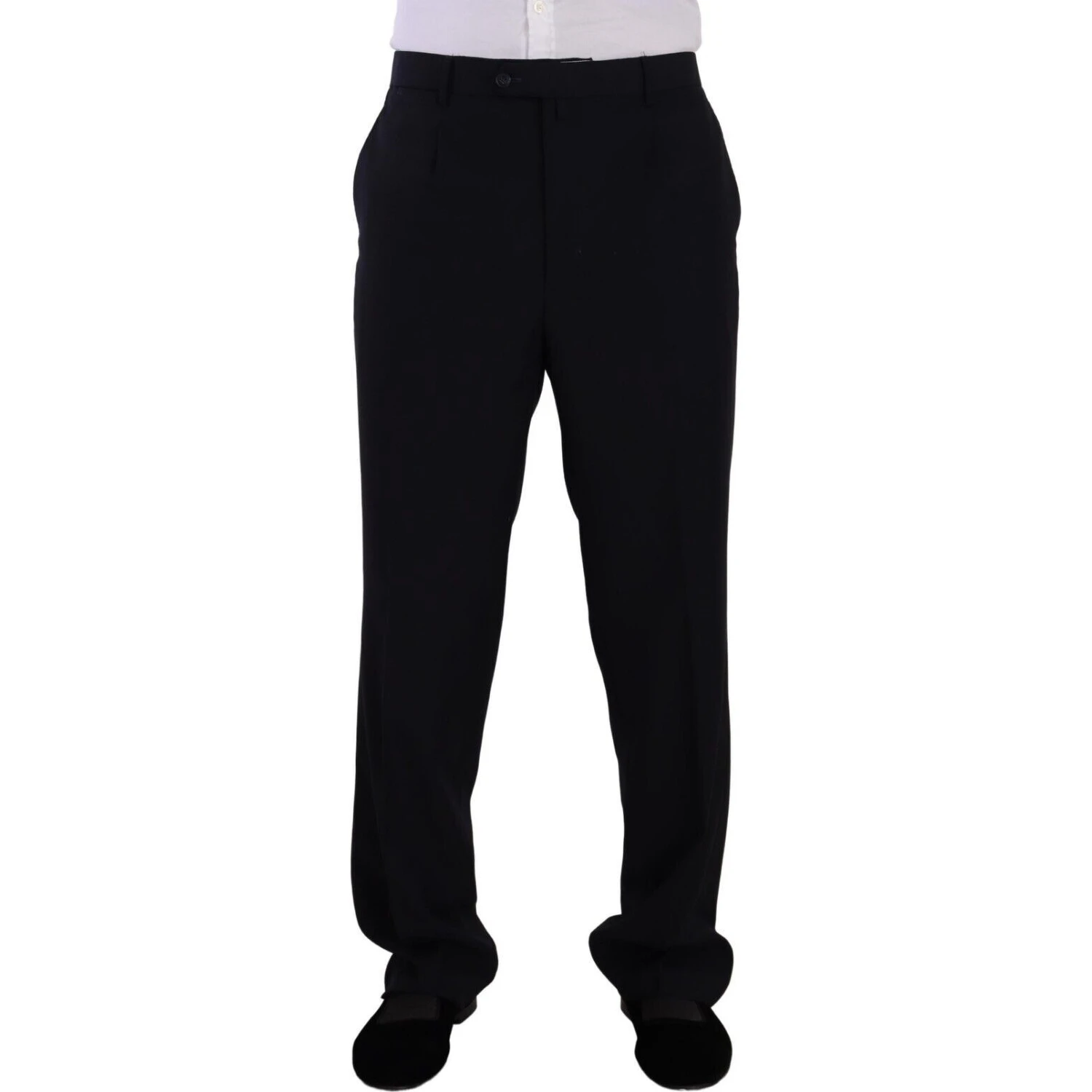 Blue Polyester Single Breasted Formal Suit