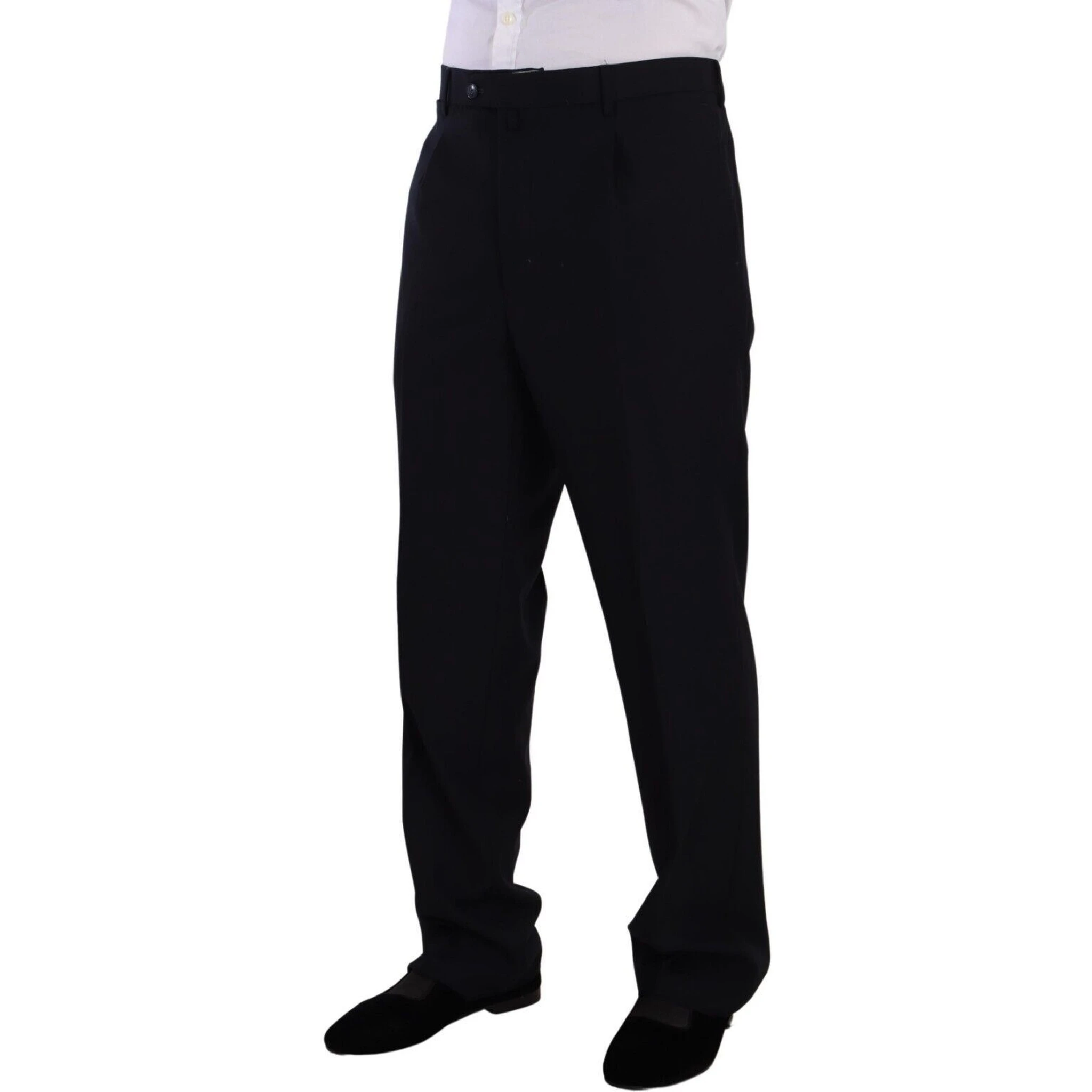 Blue Polyester Single Breasted Formal Suit