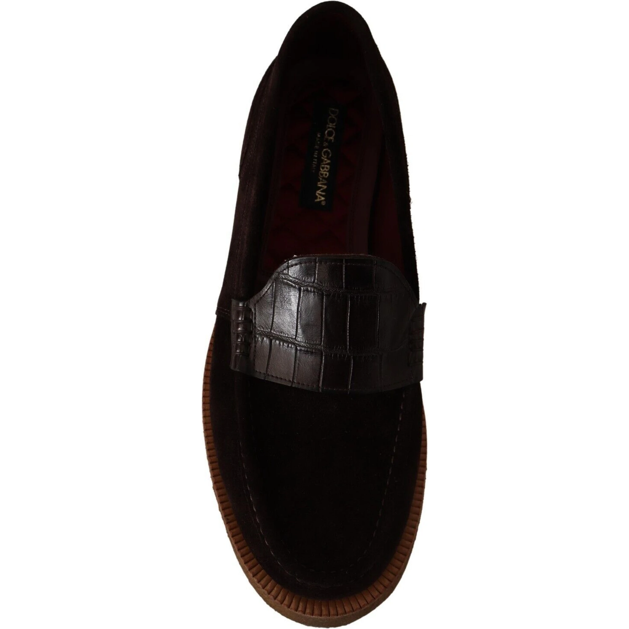 Brown Suede Leather Slip On Flats Moccasin Shoes