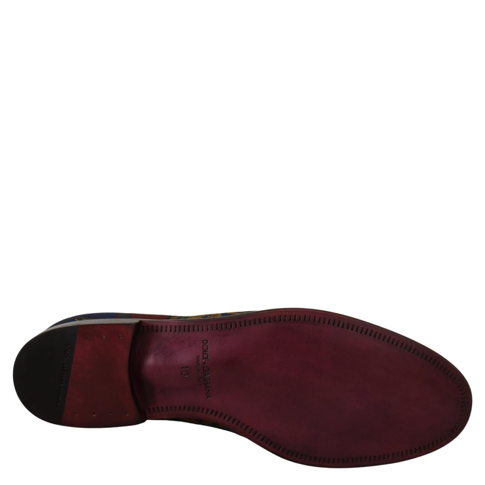 Multicolor Jacquard Crown Slippers Loafers Shoes