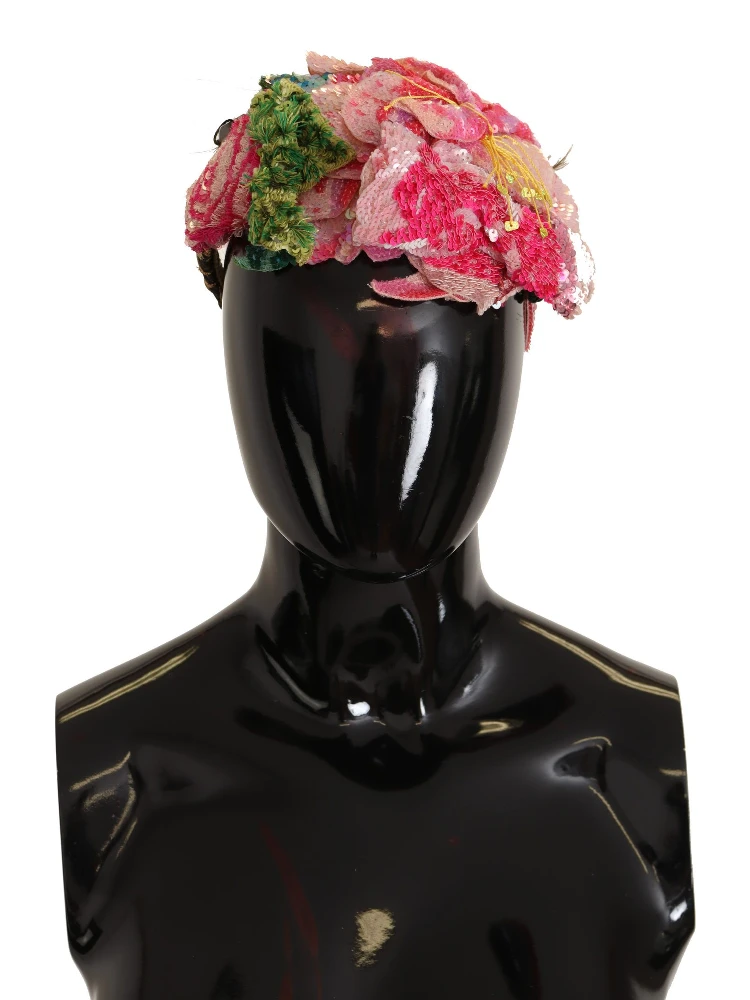 Multicolor Sequined Lurex Black Hair Headband