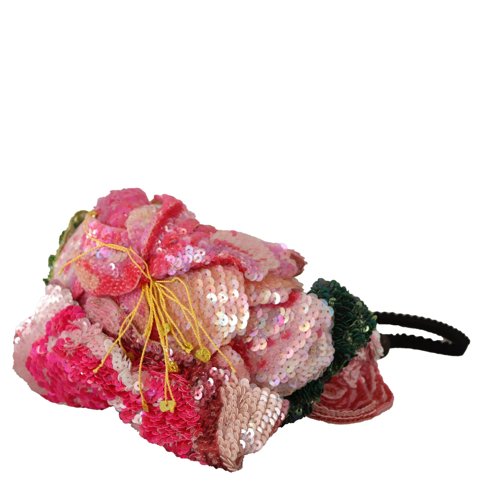 Multicolor Sequined Lurex Black Hair Headband