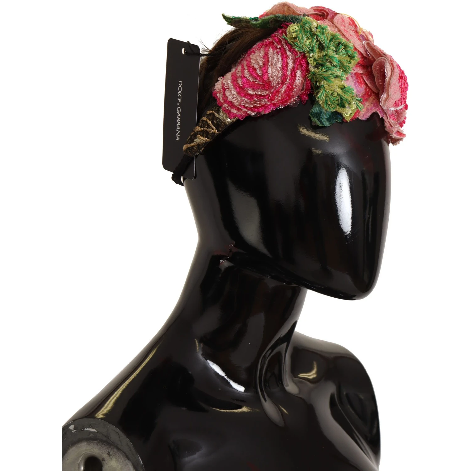 Multicolor Sequined Lurex Black Hair Headband