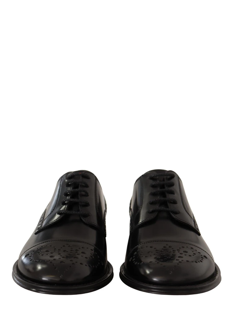 Black Leather Wingtip Mens Formal Derby Shoes alternative