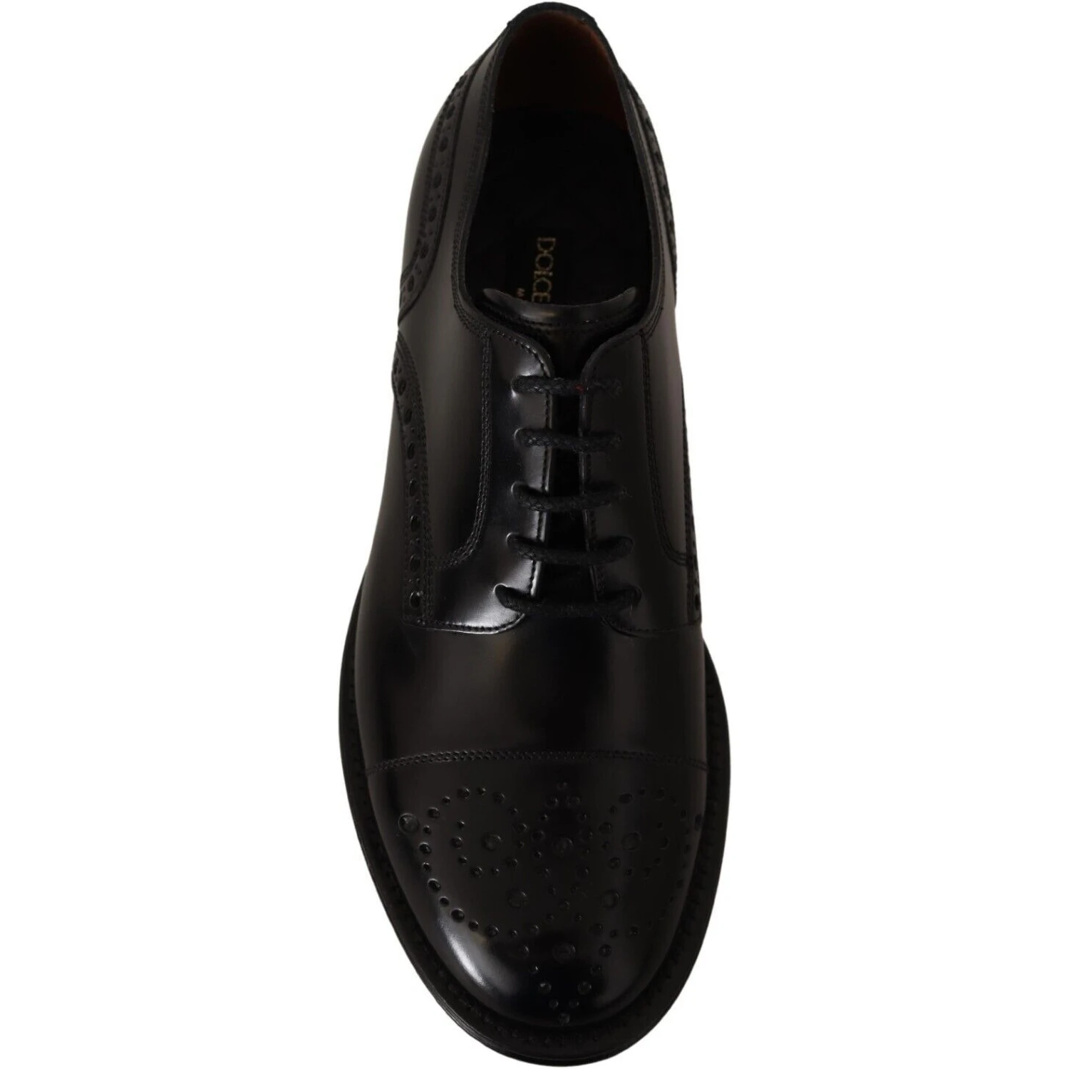 Black Leather Wingtip Mens Formal Derby Shoes