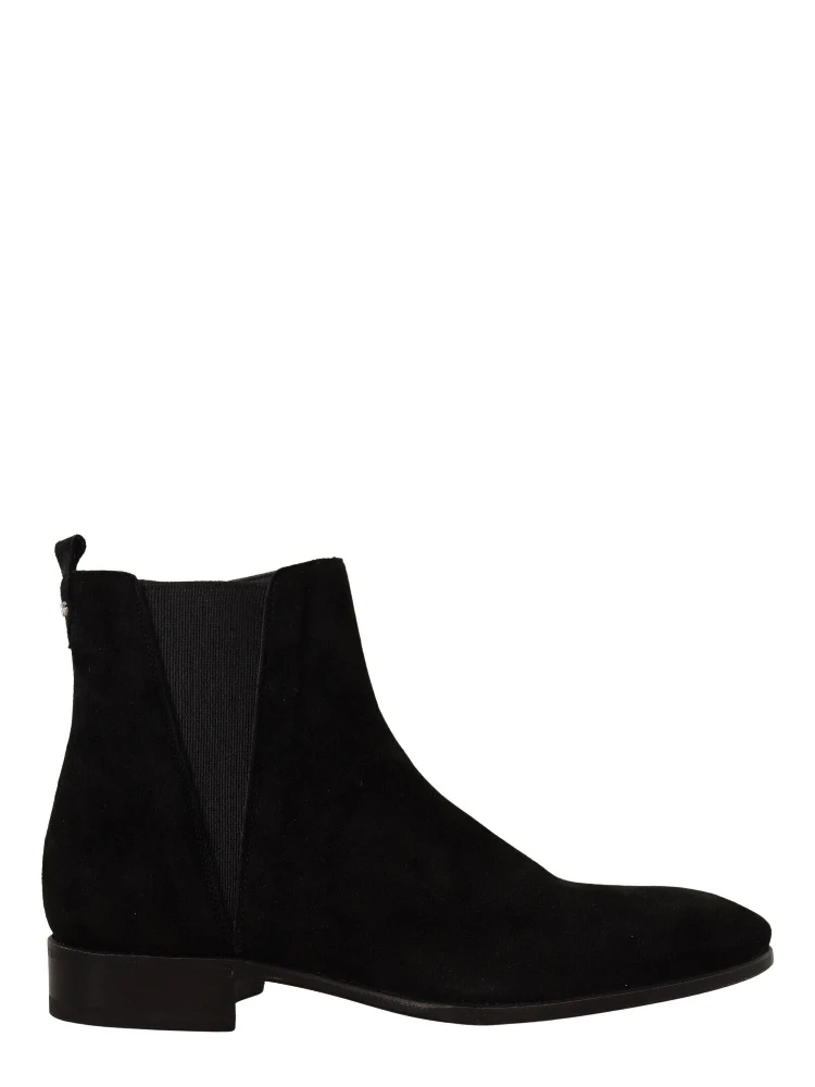 Black Suede Leather Chelsea Mens Boots Shoes