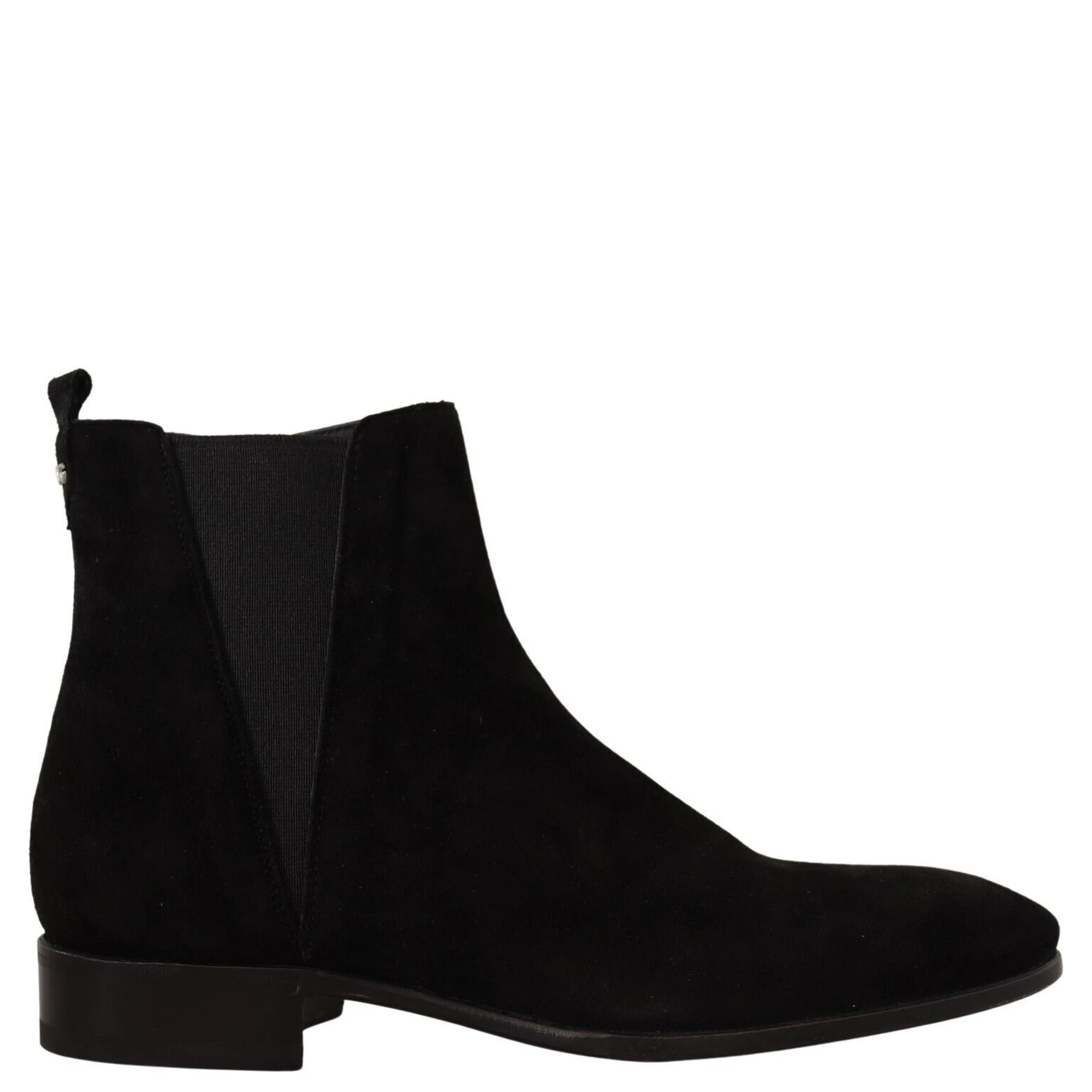 Black Suede Leather Chelsea Mens Boots Shoes