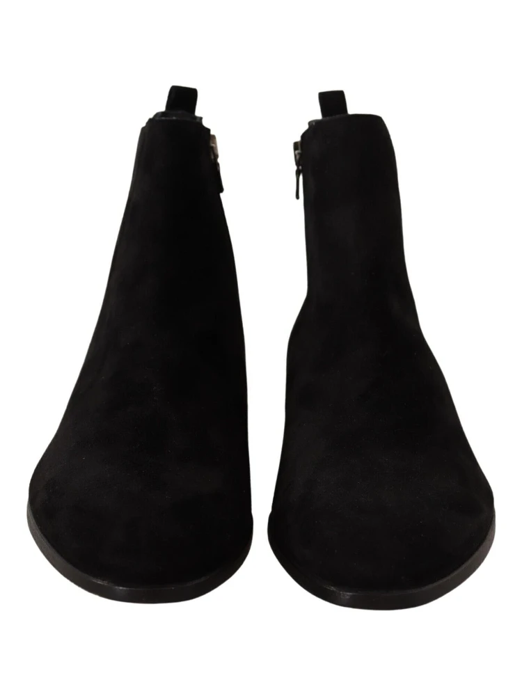 Black Suede Leather Chelsea Mens Boots Shoes alternative