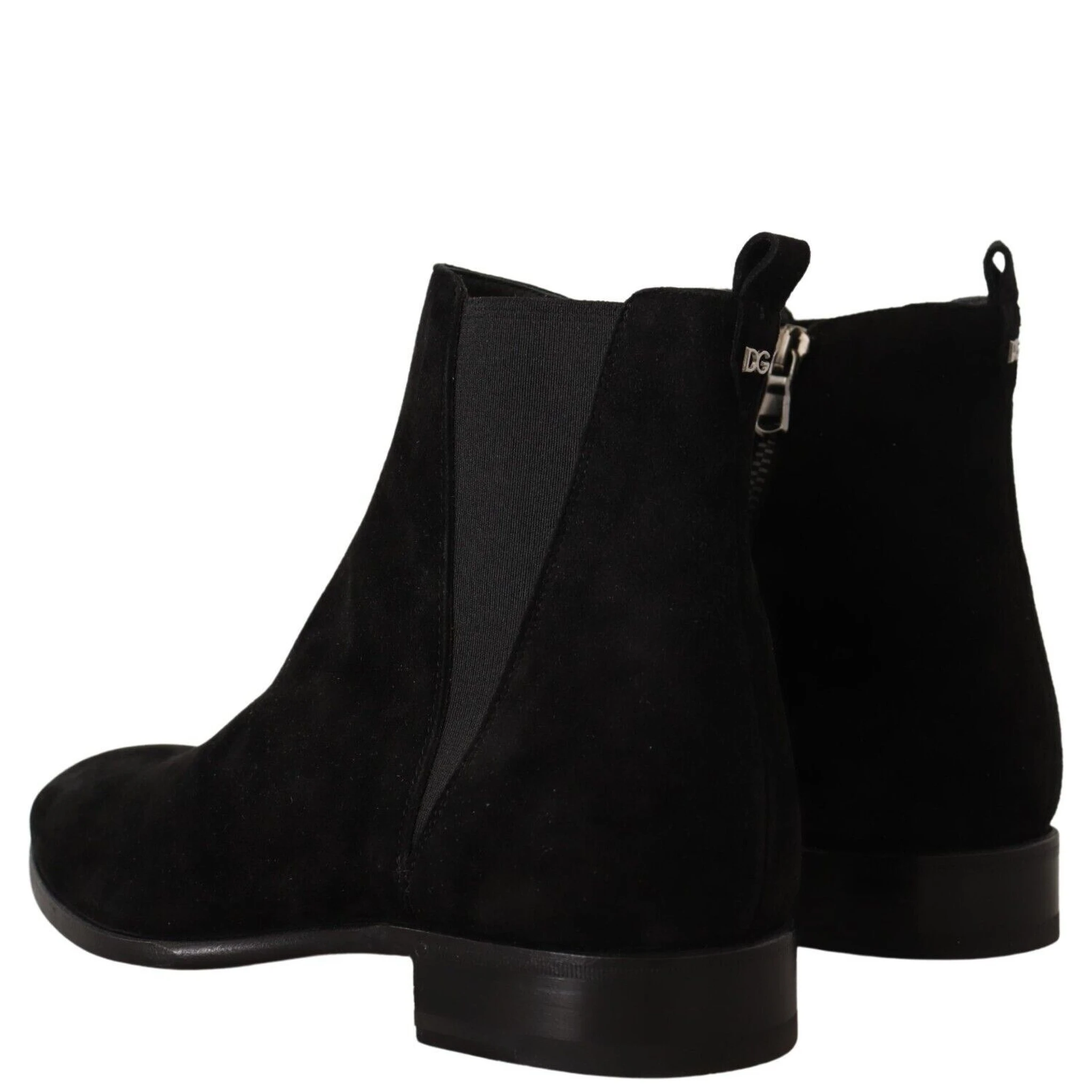 Black Suede Leather Chelsea Mens Boots Shoes