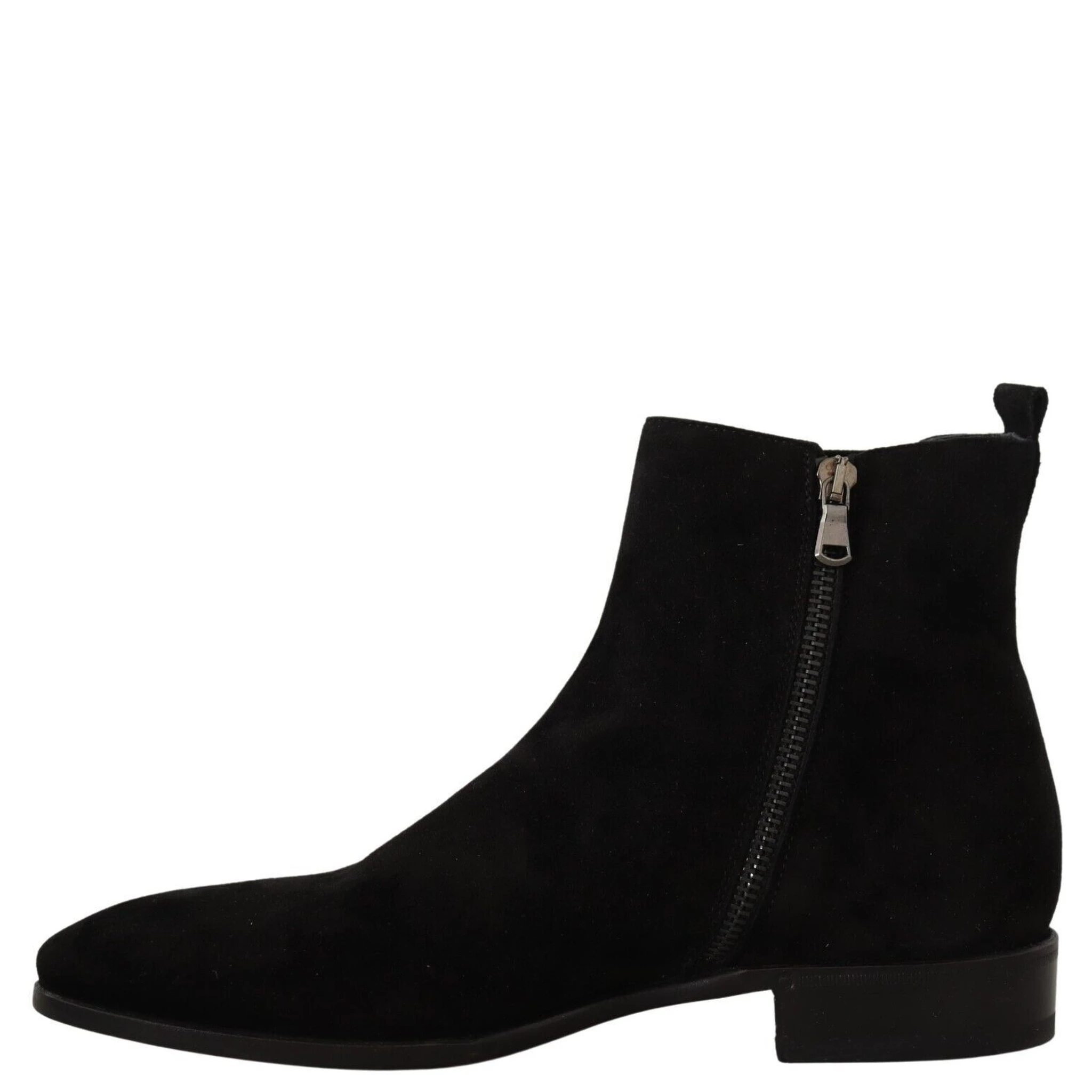 Black Suede Leather Chelsea Mens Boots Shoes