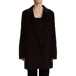 Bordeaux Corduroy Cotton Blazer Oversized Jacket