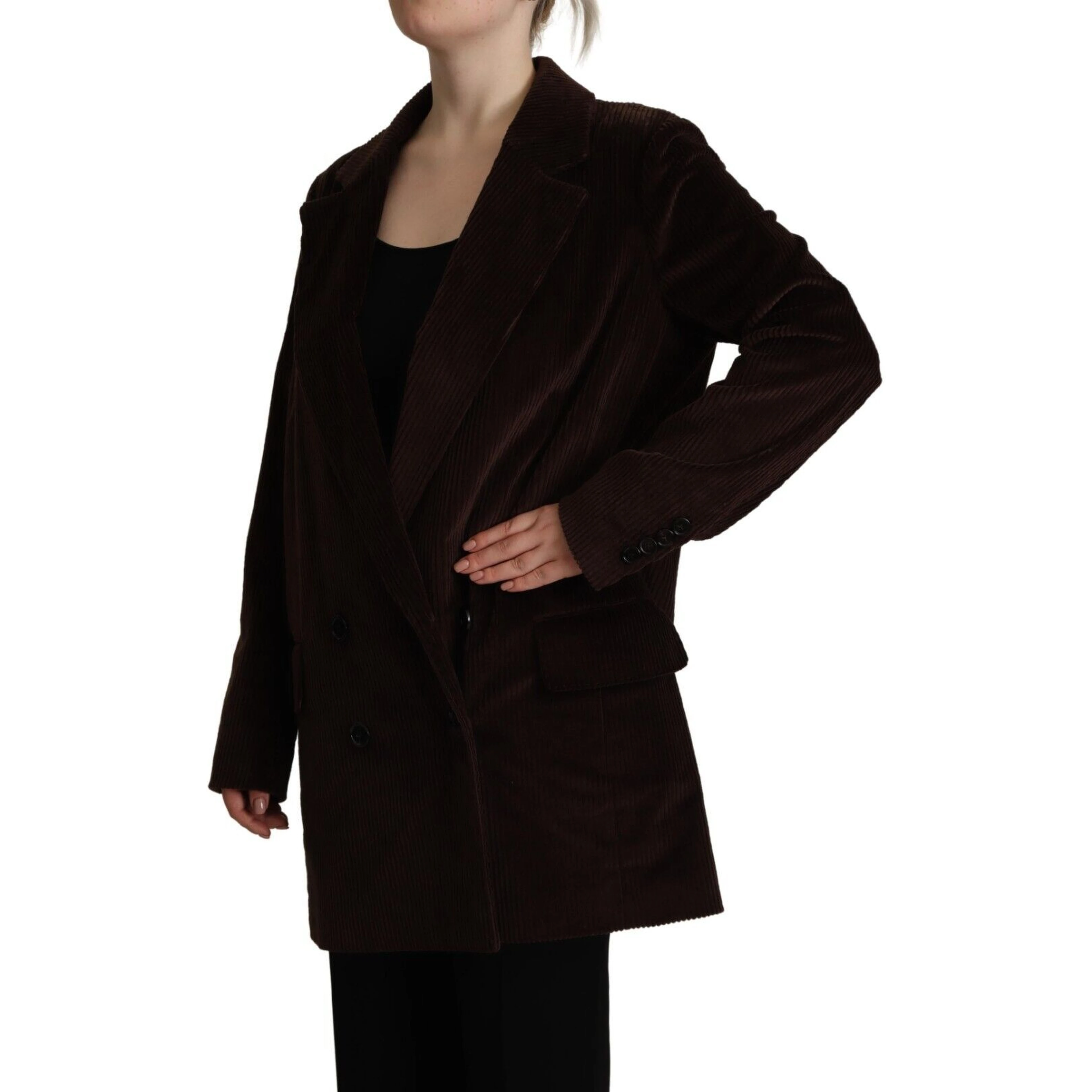 Bordeaux Corduroy Cotton Blazer Oversized Jacket