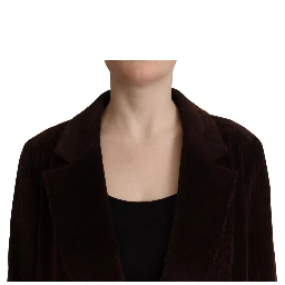 Bordeaux Corduroy Cotton Blazer Oversized Jacket