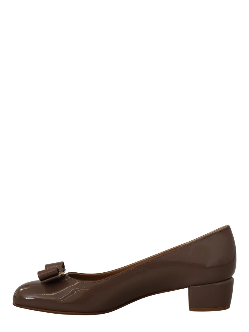 Brown Naplak Calf Leather Pumps Shoes