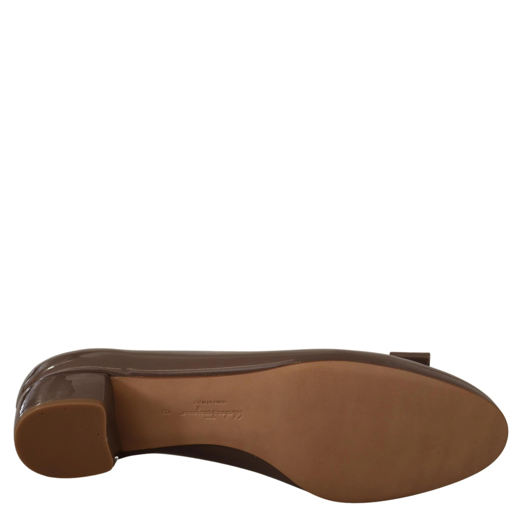 Brown Naplak Calf Leather Pumps Shoes