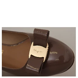 Brown Naplak Calf Leather Pumps Shoes