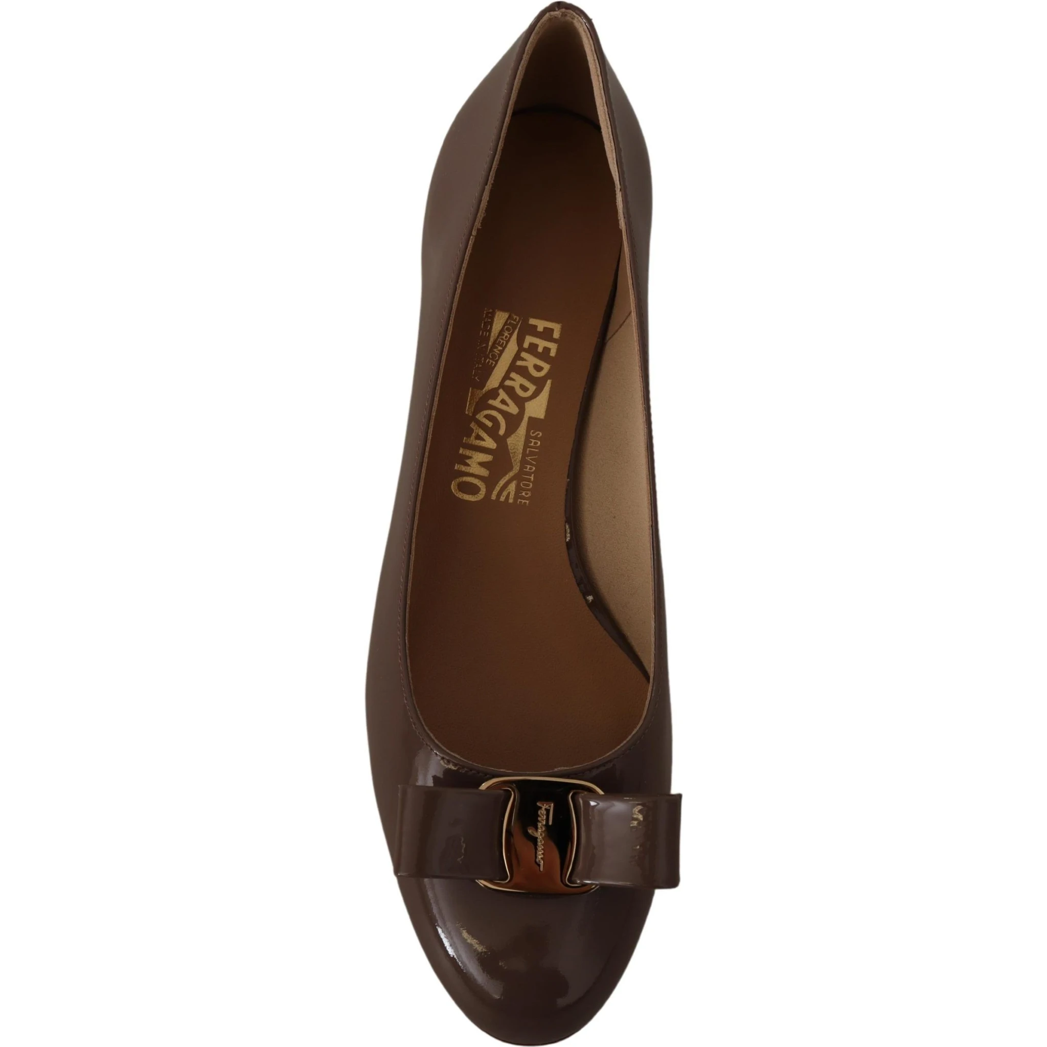 Brown Naplak Calf Leather Pumps Shoes
