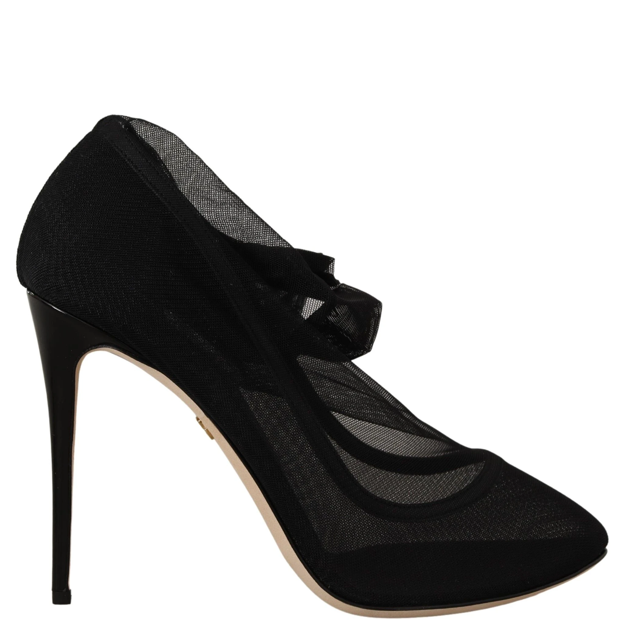 Black Stretch Tulle Stretch Boots Shoes