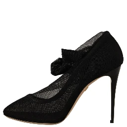 Black Stretch Tulle Stretch Boots Shoes