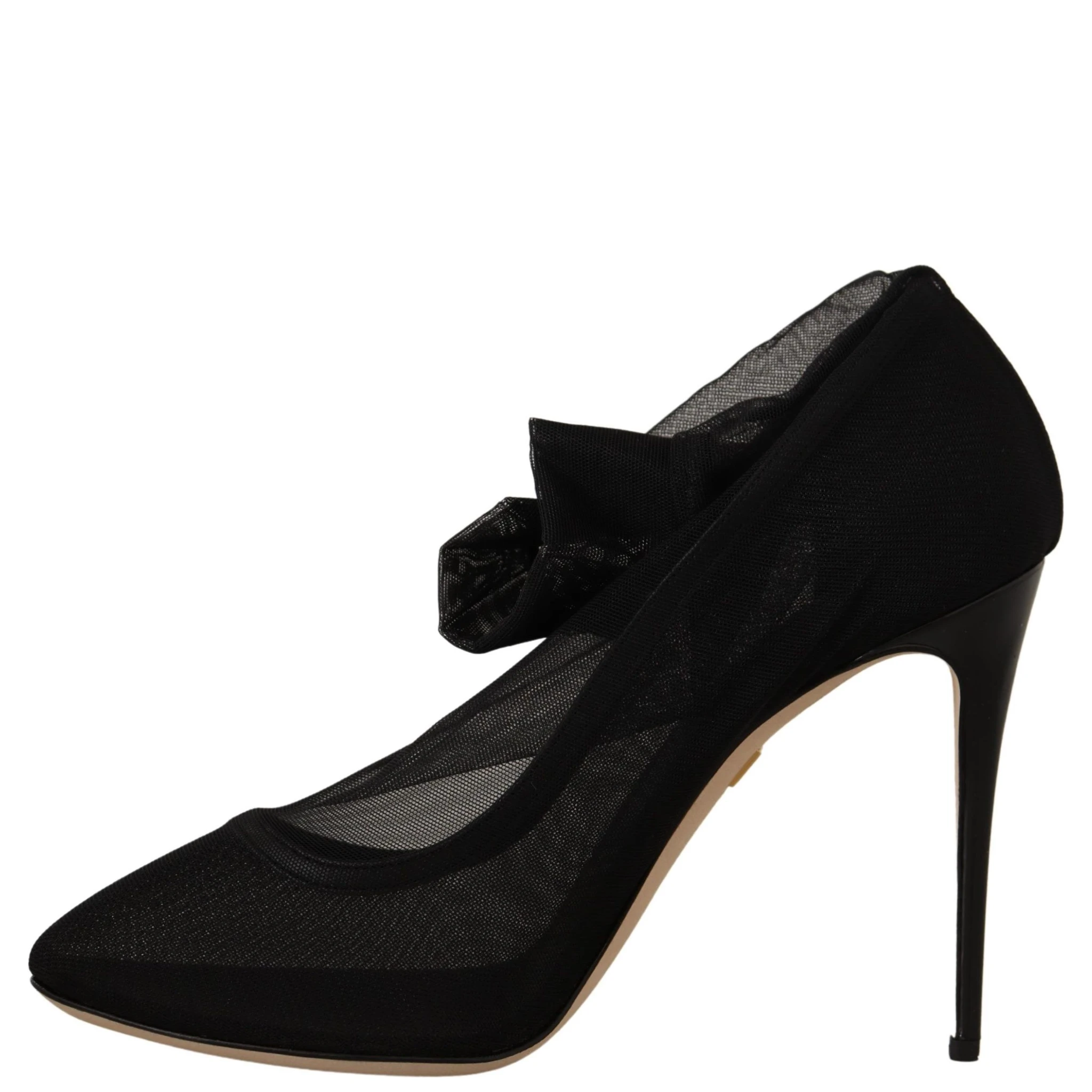 Black Stretch Tulle Stretch Boots Shoes