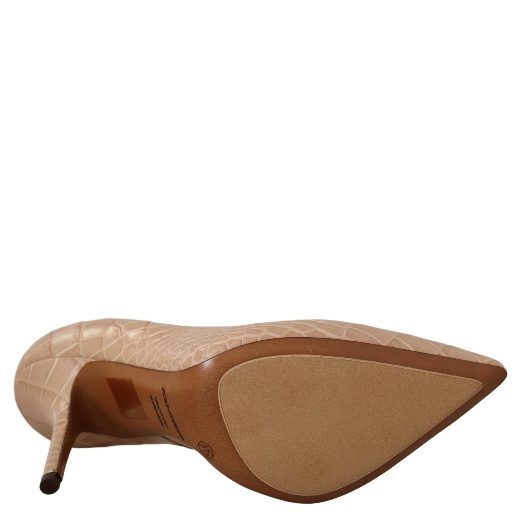 Beige Leather Bellucci Heels Pumps Shoes