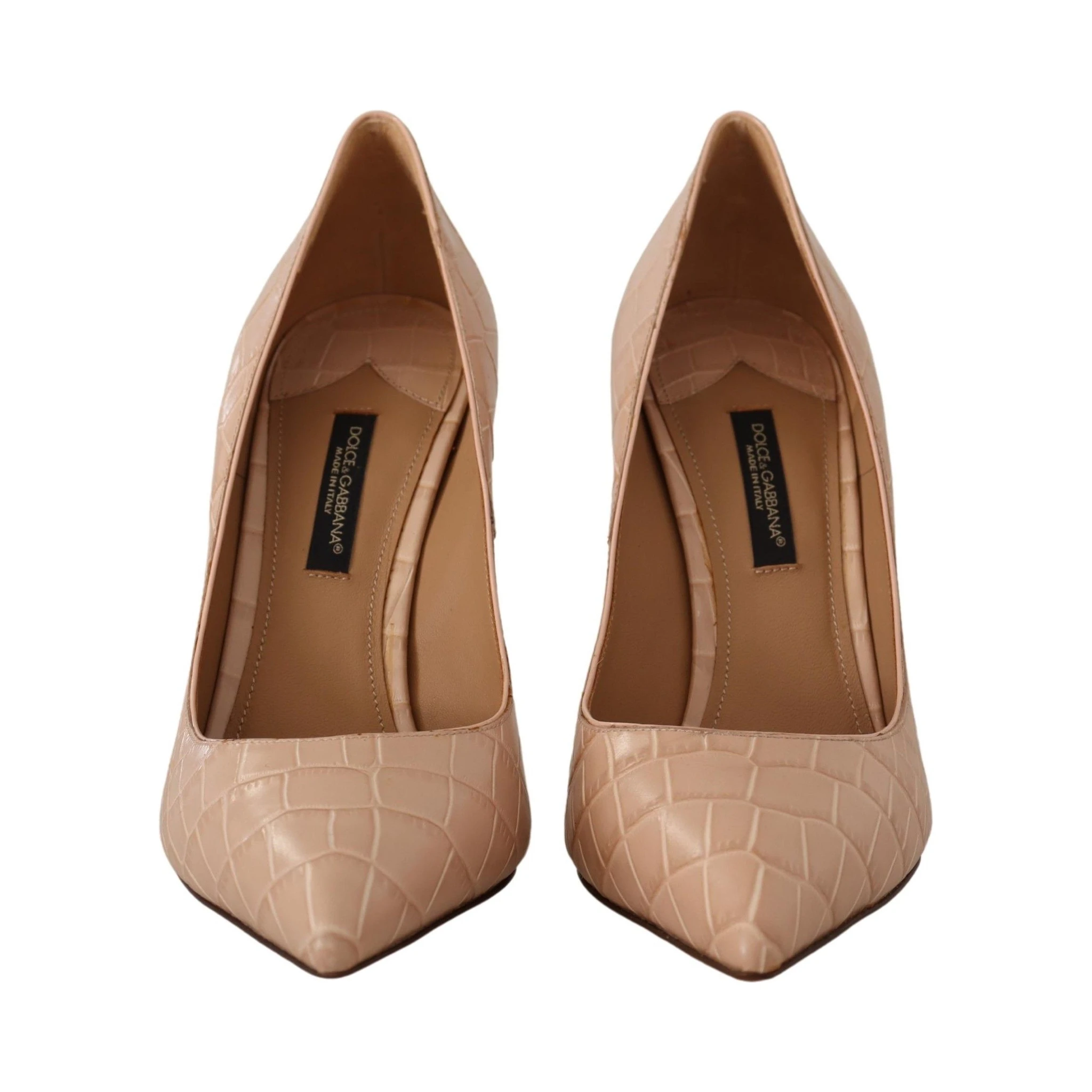 Beige Leather Bellucci Heels Pumps Shoes