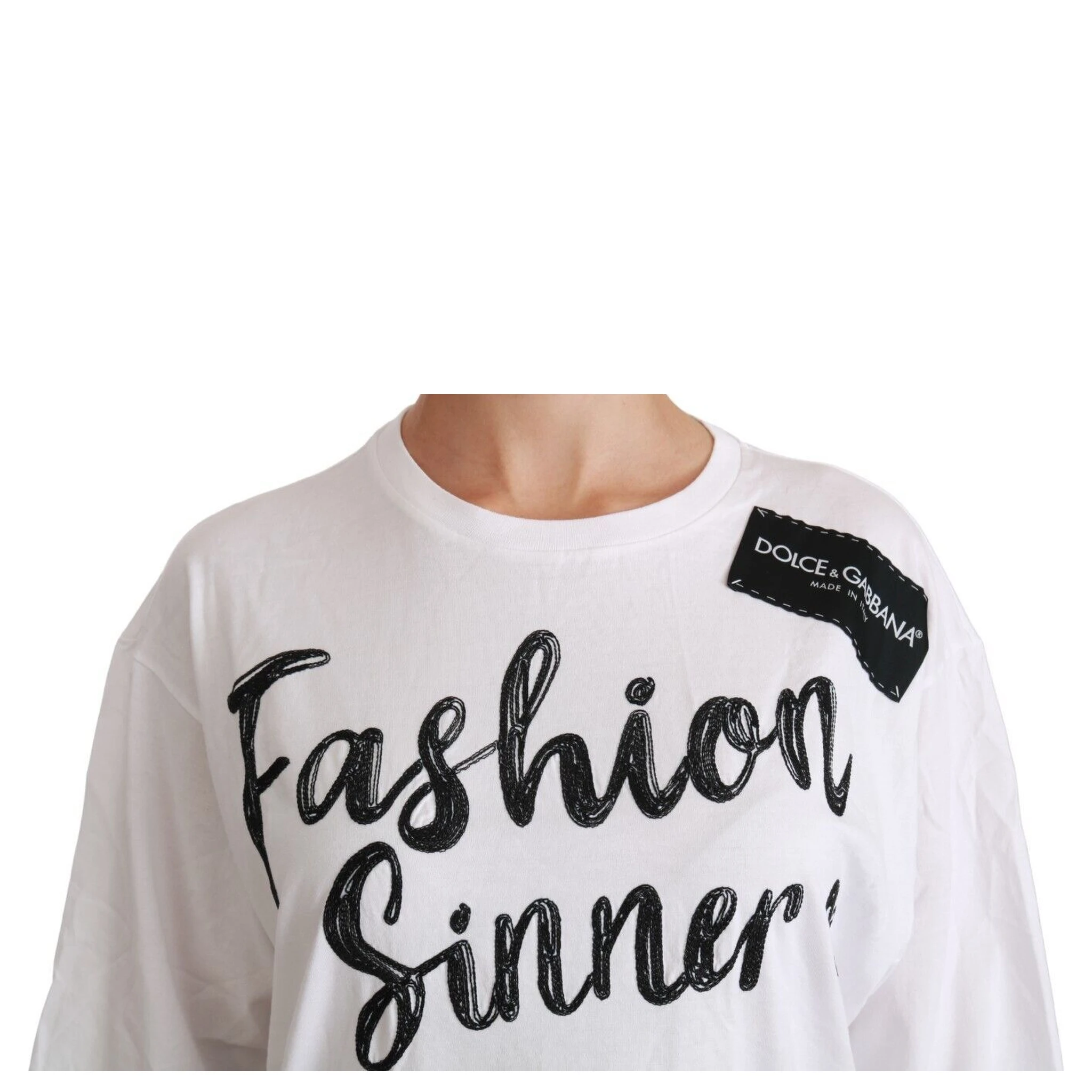 White Fashion Sinner Cotton Lace T-shirt Top