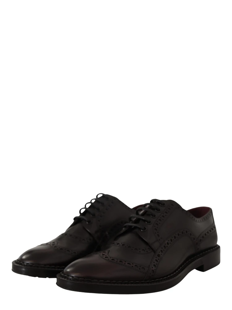 Purple Leather Oxford Wingtip Formal Shoes alternative