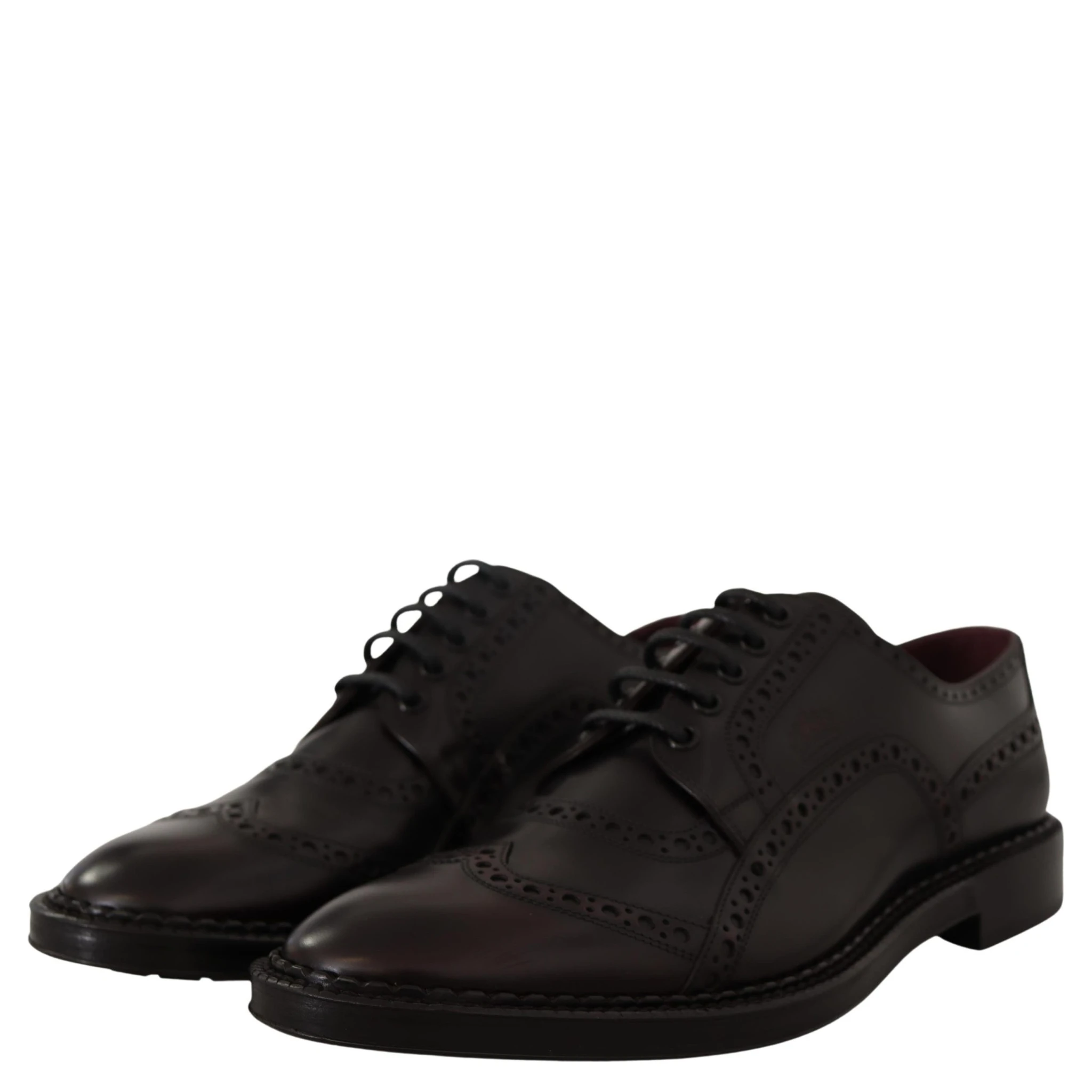 Purple Leather Oxford Wingtip Formal Shoes