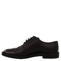 Purple Leather Oxford Wingtip Formal Shoes