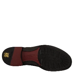 Purple Leather Oxford Wingtip Formal Shoes