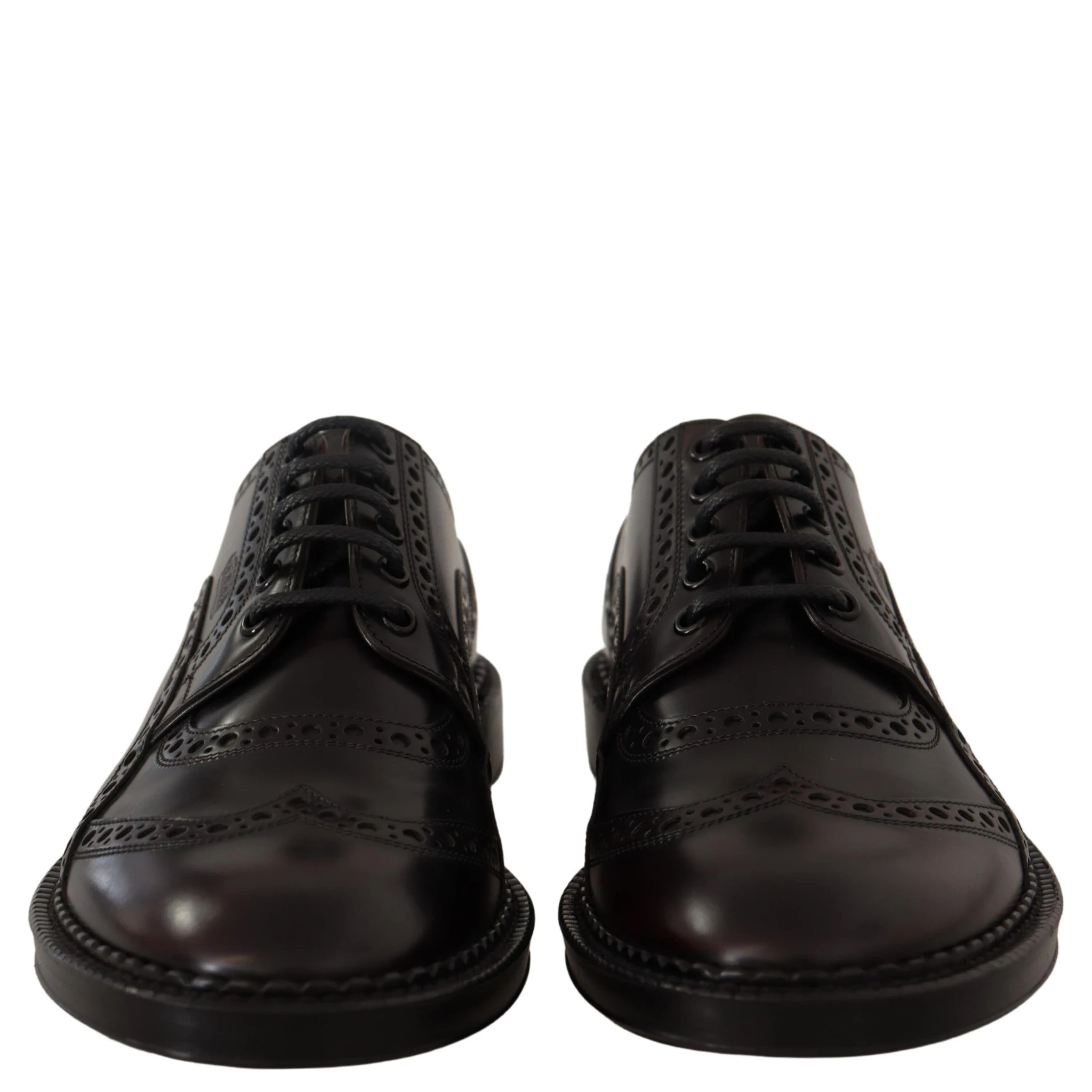 Purple Leather Oxford Wingtip Formal Shoes