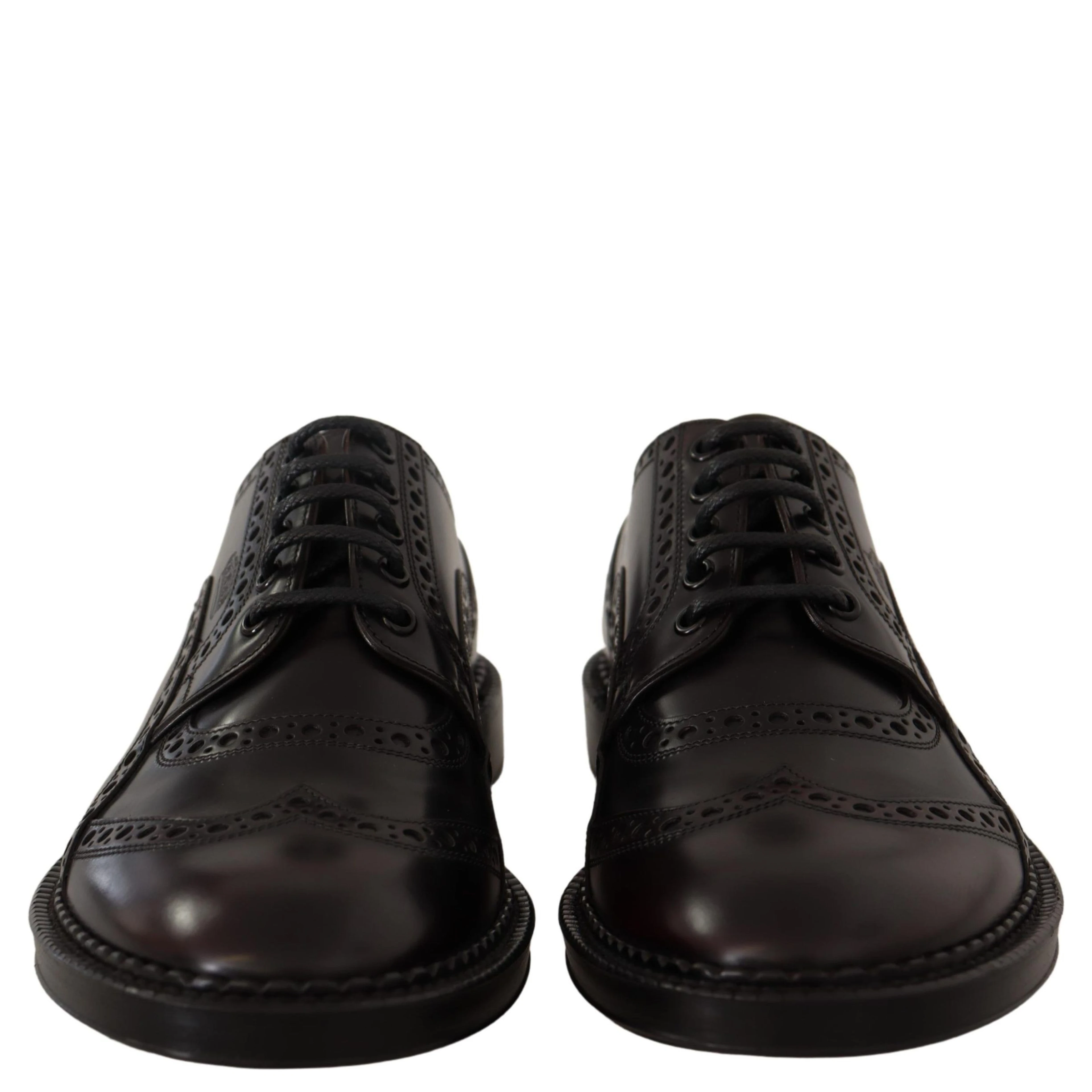 Purple Leather Oxford Wingtip Formal Shoes