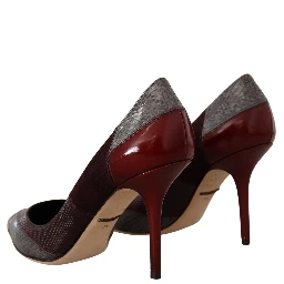 Multicolor Exotic Leather Heels Pumps Shoes