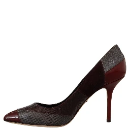 Multicolor Exotic Leather Heels Pumps Shoes