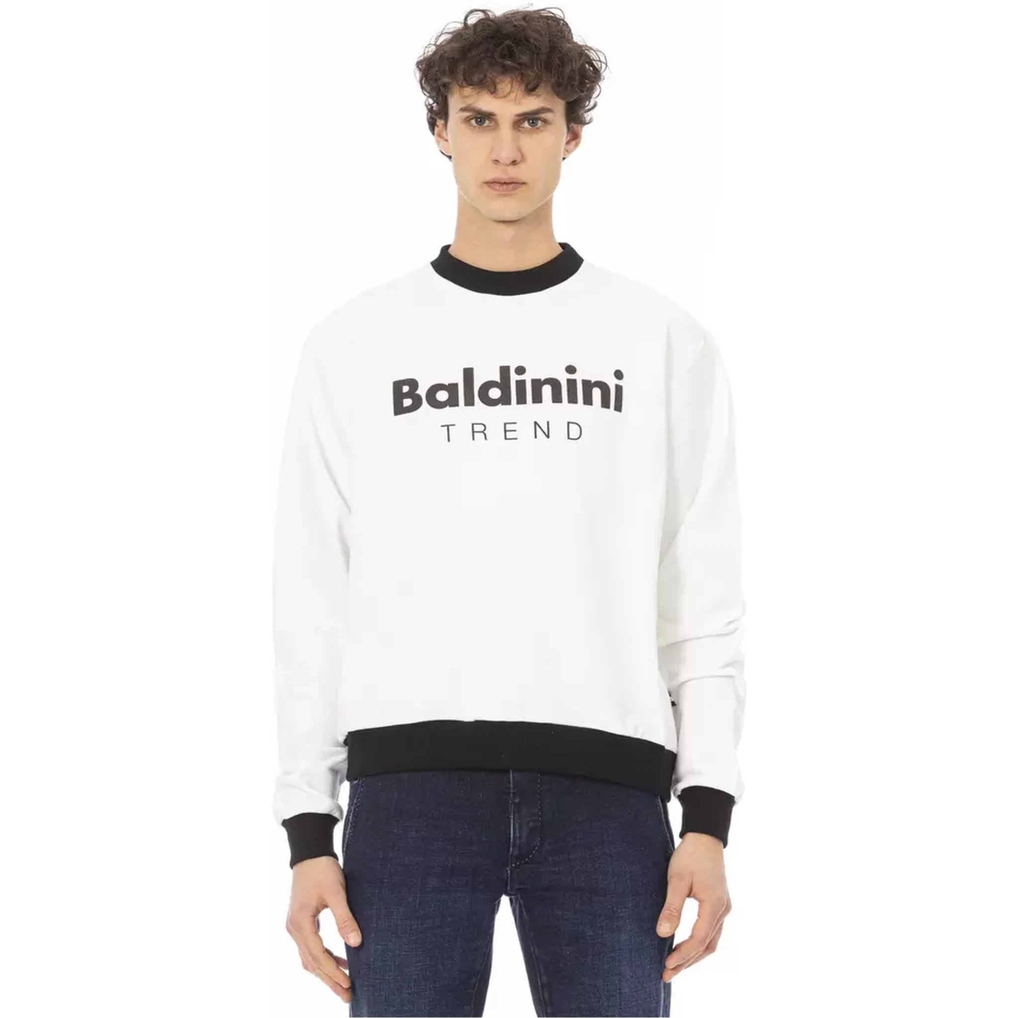 كنزة قطنية بيضاء