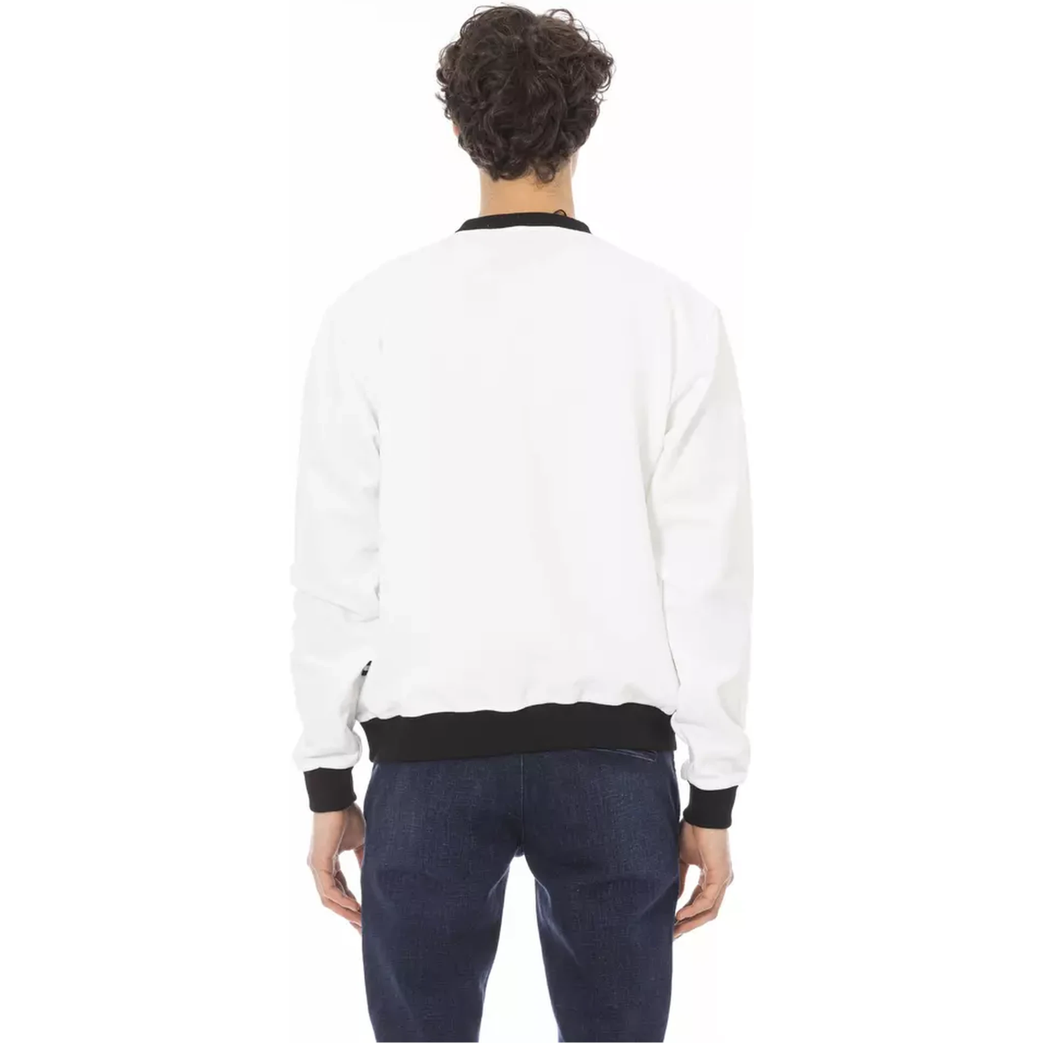 كنزة قطنية بيضاء