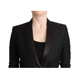 Black Long Sleeves Double Breasted Jacket