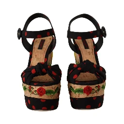 Multicolor Platform Wedges Sandals Charmeuse Shoes