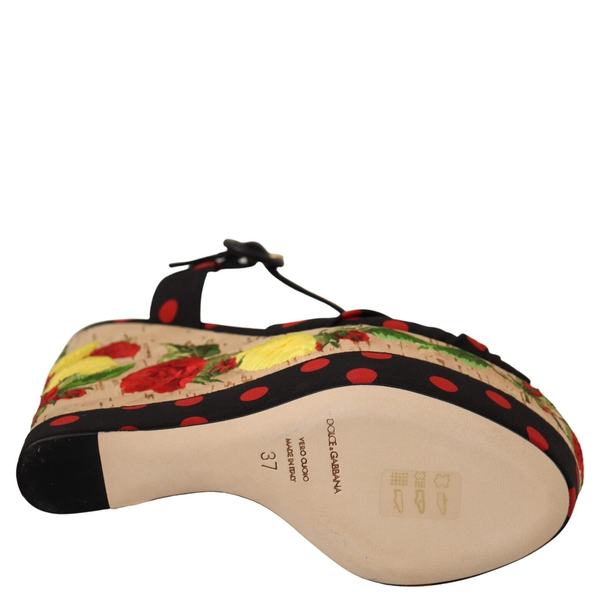 Multicolor Platform Wedges Sandals Charmeuse Shoes