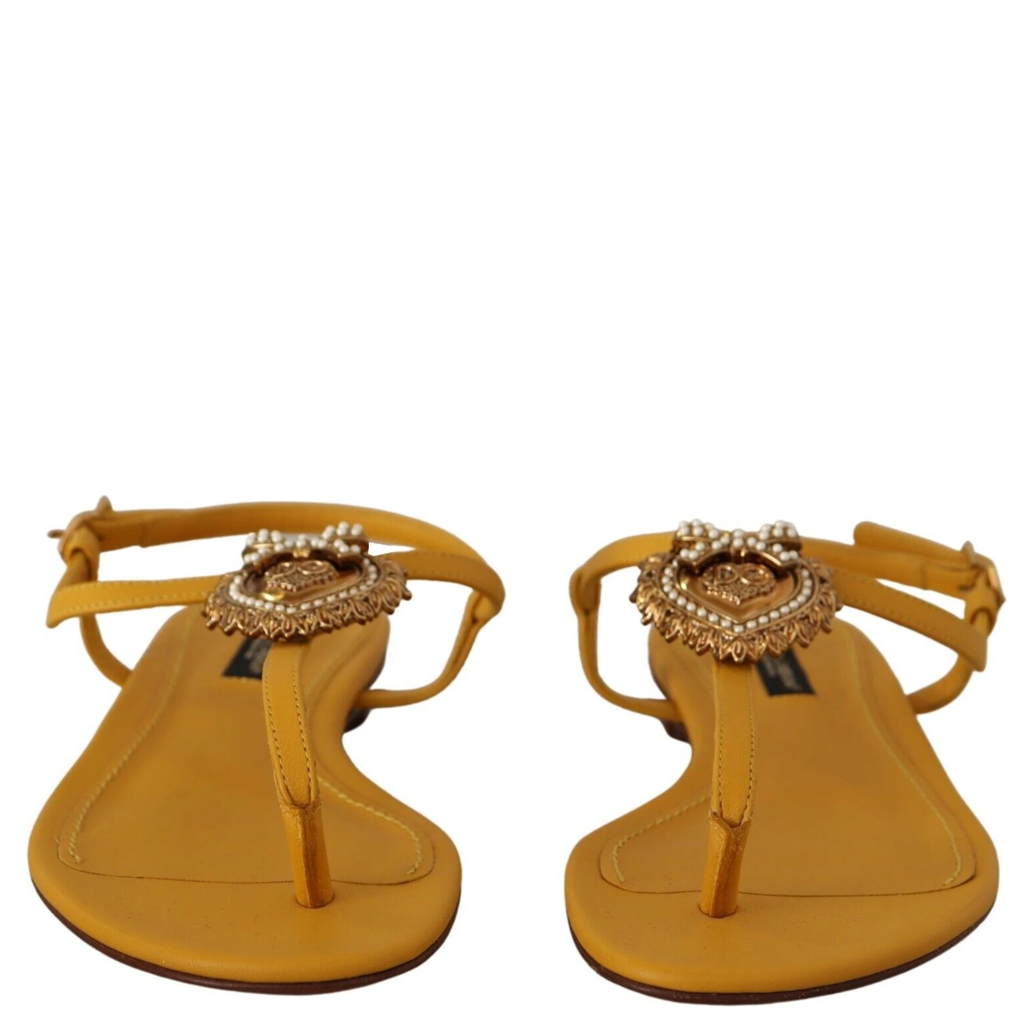 Mustard Leather Devotion Flats Sandals Shoes