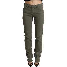 Gray Low Waist Cotton Skinny Denim Trouser Jeans
