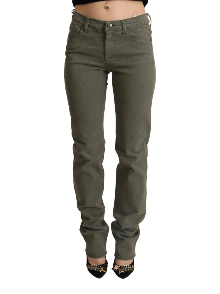 Gray Low Waist Cotton Skinny Denim Trouser Jeans